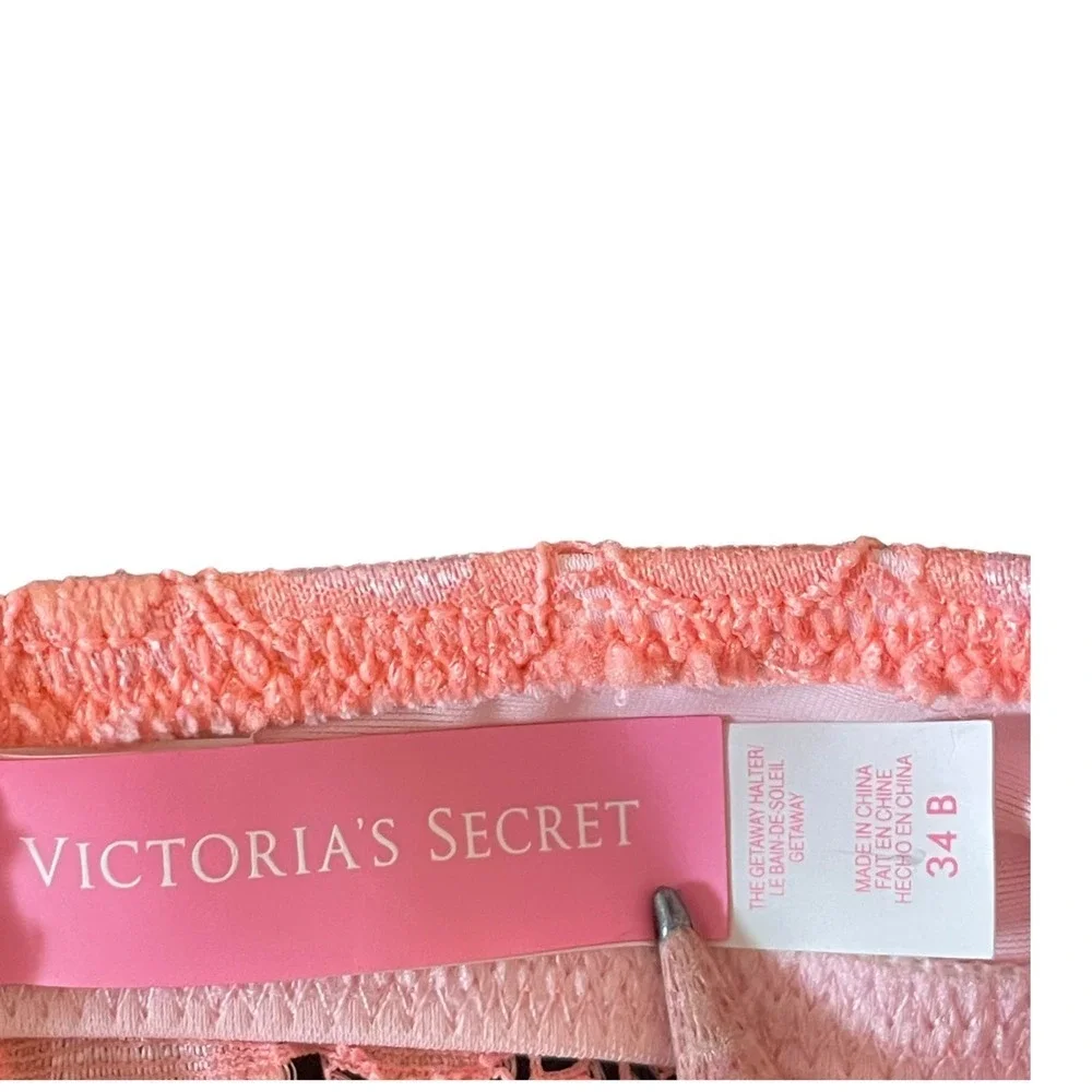 Victoria’s Secret Pink Lace Padded Bikini Sz 34B M